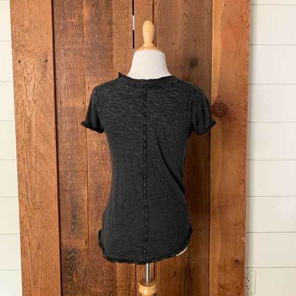 Free People Vintage Slub Scoop Neck T-Shirt Gray S - Picture 2 of 4